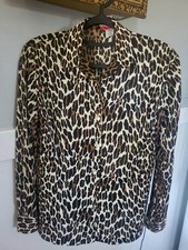1960s vintage leopard blouse s/med picture