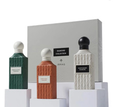 Ibrahim Al Qurashi IBRAQ Diamond Grey Box 2 Perfume Gift Set 3x75ml 100% Authent picture