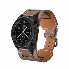 Leather Watch Band Cuff Bracelet For Samsung Galaxy Watch4 40/44/46/42mm Classic picture