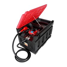 Red Portable Diesel Tank 48 Gal Fuel Tank with 12V Electric Transfer Pump picture
