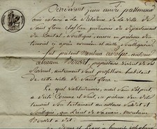 1828 Act Cantal Saint-Flour Testament BOUVET BALDRAM Watchmakers DELGER RAVOUX picture