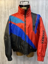 VTG 1980s Yamaha Sportswear Jacket XL Red Blue Black Colorblock WPL 1073 OEM picture