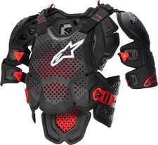 [OPEN BOX] Alpinestars ASTAR|A-10 V2 FULL CHEST PROTECTOR ANTHRACITE BLACK RED picture