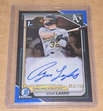 Ryan Lasko 2024 Bowman Chrome Prospects BLUE REFRACTOR Auto #CPA-RLAS /150 picture