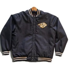 Nashville Predators Preds Logo Bomber Jacket Navy 2xl XXL JH Design Mens Coat picture