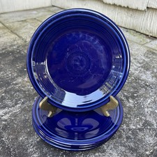 Lot of 4 Vintage Fiesta Cobalt Blue Salad Plates HLC Fiestaware 1987 Retired picture