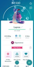 Pokémon Gigantamax Lapras TD Go Collectible picture