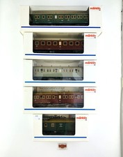 MS10 MARKLIN H0 4210/1/2/3/4 - LOT 5 CARS WÜRTTEMBERG KWSt.E. - WITH LIGHT picture