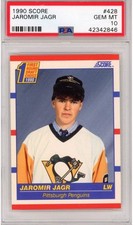 Graded 1990-91 Score Jaromir Jagr #428 Rookie RC Card PSA 10 Gem Mint picture