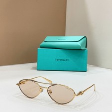Tiffany & Co TF3117 Sunglasses 57□16-140 Gold Frame Light Brown Lens picture