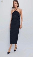hyacinth house black fringe dress SZ medium picture