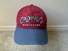 Vintage 90’s Colorado Avalanche NHL Snapback Hat Cap Logo 7 Adult Unisex Red picture
