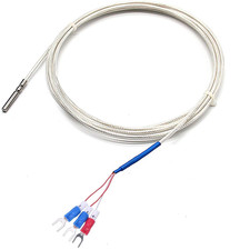 RTD Pt100 Temperature Sensor Probe,  Waterproof Stainless Steel Thermistor Three picture