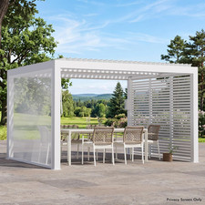Modern Shade Aurora Pergola Accessories Privacy Screen 10 Ft for Louvered Pergol picture