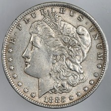 1885-O  $1 MORGAN SILVER DOLLAR   XF+ DETAILS  
