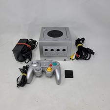 Nintendo GameCube DOL-001 Platinum Console W/ OEM Controller Cords & Memory Card picture