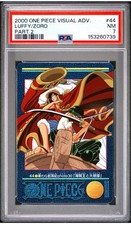 2000 Japanese One Piece Visual Adventure Luffy Zoro 44 PSA 7 NM Part 2 Low POP picture