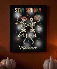 Personalized Halloween LED Stay Spooky Canvas Lighted Wall Decor 11 x 14 inch picture