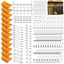 260 Piece Pegboard Hooks 1/8 and 1/4 Inch Peg Board Organizer Accessories with P picture