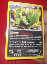Pokemon 2016 Tcg Tyranitar Holo 56/124 XY Fates Collide PERFECT HD FART SWIRL🌀 picture