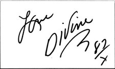 Divine - Drag Queen - 3x5 Card - Signed | Autograph (a) picture