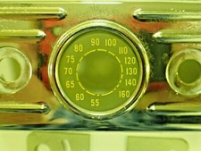 NORS 1941 Chevrolet Aftermarket Chrome Radio Faceplate Bezel Escutcheon W Knobs picture