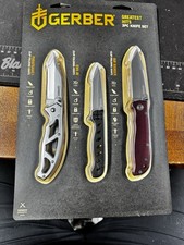 B8-Gerber 3-Piece Folding Knife Set Greatest Hits / Camping/ Hunting / Durable picture
