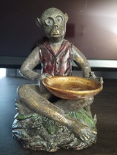 Vintage/antique Monkey Waiter Holding A Platter picture
