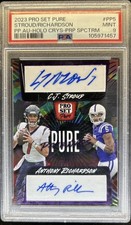 2023 Pro Pure C.J. Stroud Anthony Richardson Pairings Crystal Red Auto 1/2 PSA 9 picture