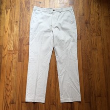 Nordstrom Mens Pants 35x30 Beige Slim Fit Supima Cotton SMARTCARE Wrinkle Free picture