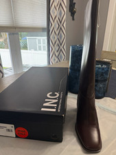 I.N.C. International Concepts Elanii Womens Knee High Boot Leather Mahogany picture