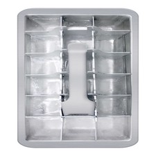 HIC 93251 Vintage Kitchen Silver Aluminum Ice Cube Tray 11 L x 4 W in. picture