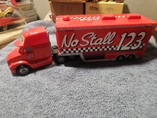 Disney Pixar Cars No Stall #123 Semi & Hauler Truck W/ Antenna * Nice picture