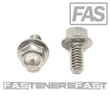 (25) 1/4-20x1/2 Stainless Steel Hex Flange Bolts 1/4x1/2 Serrated Flange screws picture
