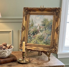 Vintage Solid Brass Folding Display Easel 9