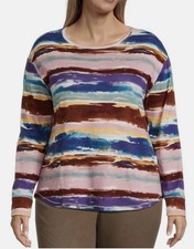 Westbound Women’s long Sleeve top 3x  Printed Tunic 3XL pullover new knit picture
