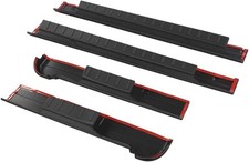 4PCS Rocker Panel Guards for Chevy Silverado 1500 Extended Cab 2007-2013 Black picture
