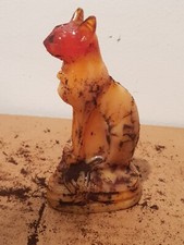 Rare Antique Ancient Egyptian God Bastet Baltic Amber Stone 61 Grams 2480 BC picture