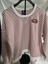 San Francisco 49ers Womens Fanatics Striped Sweater Size Medium  picture