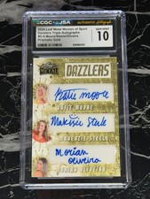 2024 Leaf Metal Women of Sport Moore Steele Oliveira Gold 1/1 - CGC 10 Auto picture