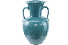 1940's/50's Frankoma Ada Clay Large Turquoise Blue vase picture