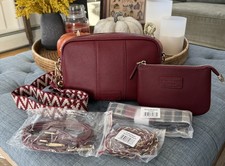 POM POM LONDON ~ City Crossbody Bag ~ Burnt Rhubarb + Accessories picture