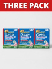 CLARITIN CHILDREN’S BUBBLE GUM Allergy Relief Tabs 5MG 30 CT EXP 02/2027 3 PACK picture