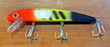 Duluxe 10.5 Inch Crankbait Muskie Lure 4.4 ounces Orange, Green, Black picture