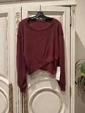 NEW Lululemon Reversible Crossover Sweater Smoky Red Size 10 NWT picture