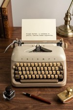 Rare Triumph Norm Perfekt Typewriter w/ Metal Case picture