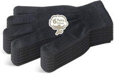 EvridWear Unisex Moisturizing Cotton Touchscreen Lightweight Gloves 6 Prs picture
