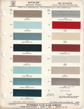 1965 PLYMOUTH VALIANT BARRACUDA FURY BELVEDERE PAINT CHIPS (DITZLER) picture