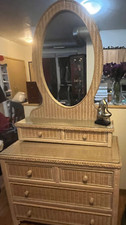 Vintage Henry Links  wicker 2 piece vanity and dresser  picture