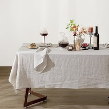 Talasily 100% Linen Tablecloth Rectangle 60x120 Stone Washed picture